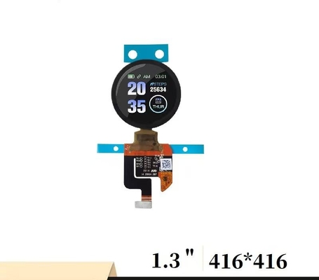 1,28 Zoll kreisförmiges OLED-Display Arduino 416*416 Punkte 350 cd/m² MIPI-Schnittstelle IC WT030