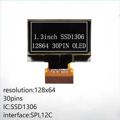 128*64 1.3 Inch OLED Display PMOLED Display Monochrome SSD1306 Driver