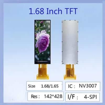 1.68-inch TFT LCD color screen | 142×428 long strip resolution, NV3007 driver, serial port screen, dedicated for industrial equipment status bars, easy to install in narrow spaces, stable display